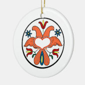 Kerstversiering in stijl van Amish Keramisch Ornament (Links)