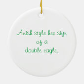 Kerstversiering in stijl van Amish Keramisch Ornament (Achterkant)