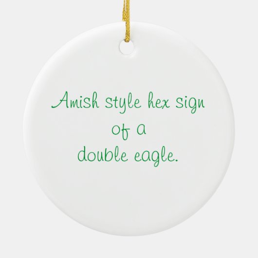 Kerstversiering in stijl van Amish Keramisch Ornament (Achterkant)