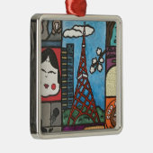 Kerstversiering in Tokio Tower Metalen Ornament (Rechts)