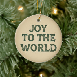 Kerstversiering in vintage stijl: Joy to the World Keramisch Ornament