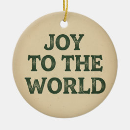 Kerstversiering in vintage stijl: Joy to the World Keramisch Ornament