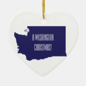 kerstversiering in Washington Keramisch Ornament (Voorkant)