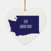 kerstversiering in Washington Keramisch Ornament (Achterkant)