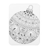 Kerstversiering in zwart-wit magneet (Verticaal)