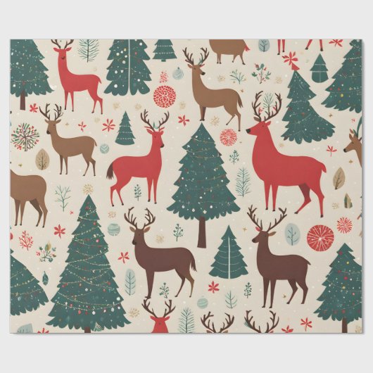 kerstversiering inpakpapier (Vlak)