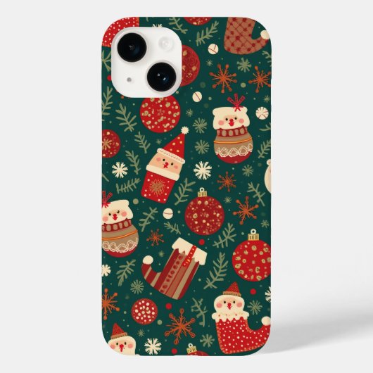 Kerstversiering iPhone 14 hoesje (Achterkant)