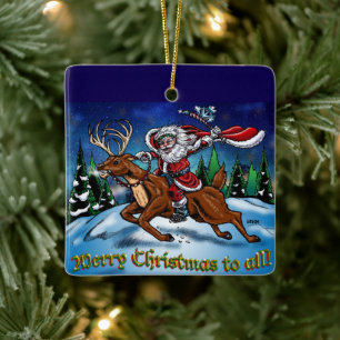 Kerstversiering Jolly Old Elf van Tracy Lesch Keramisch Ornament