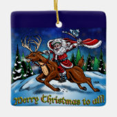 Kerstversiering Jolly Old Elf van Tracy Lesch Keramisch Ornament (Voorkant)