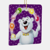 kerstversiering jongleren Beer van polen. Keramisch Ornament (Rechts)