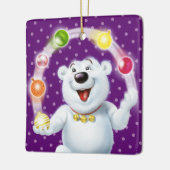 kerstversiering jongleren Beer van polen. Keramisch Ornament (Links)