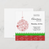 kerstversiering kaart (Voorkant / Achterkant)