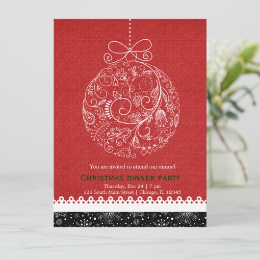 kerstversiering kaart (Staand voorkant)