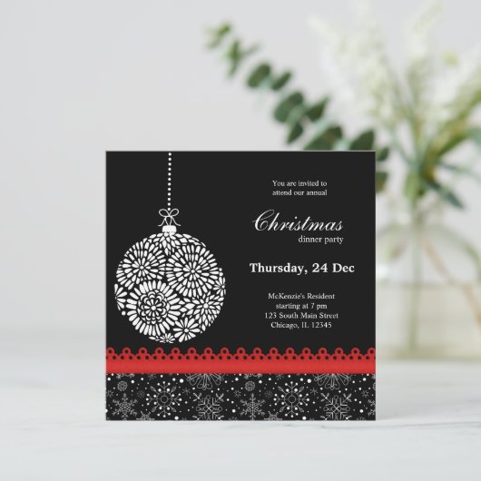 kerstversiering kaart (Staand voorkant)