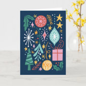 Kerstversiering kaart (Gele Bloem)