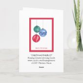 kerstversiering Kaart (Achterkant)