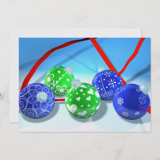 kerstversiering kaart (Voorkant / Achterkant)