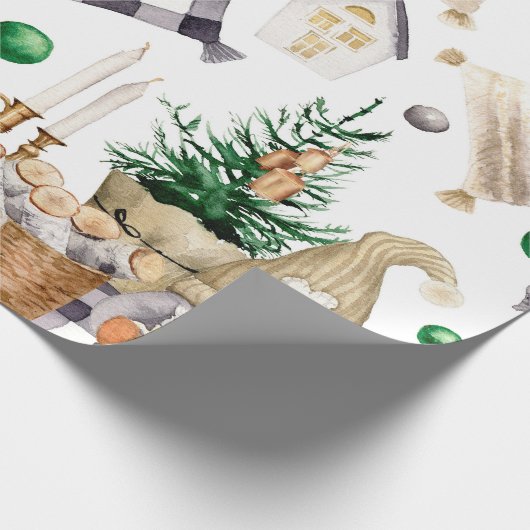 Kerstversiering Kabouter Cadeaupapier (Hoek)