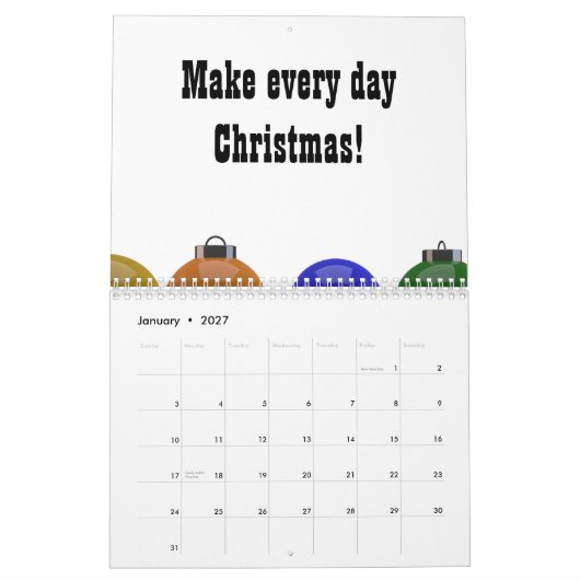 kerstversiering kalender (Jan 2027)
