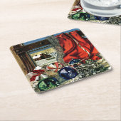 kerstversiering kartonnen onderzetters (Schuin)