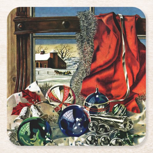 kerstversiering kartonnen onderzetters (Voorkant)