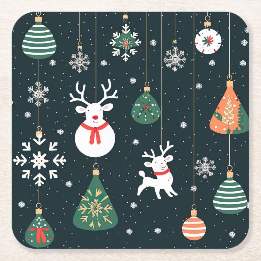 kerstversiering kartonnen onderzetters (Voorkant)