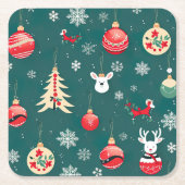 kerstversiering kartonnen onderzetters (Voorkant)