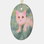 kerstversiering Kat Keramisch Ornament (Links)