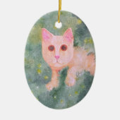 kerstversiering Kat Keramisch Ornament (Voorkant)