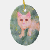 kerstversiering Kat Keramisch Ornament (Achterkant)