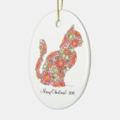 kerstversiering Kat Keramisch Ornament (Links)