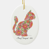 kerstversiering Kat Keramisch Ornament (Achterkant)