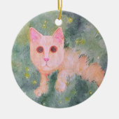 kerstversiering Kat Keramisch Ornament (Voorkant)