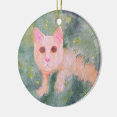 kerstversiering Kat Keramisch Ornament (Links)