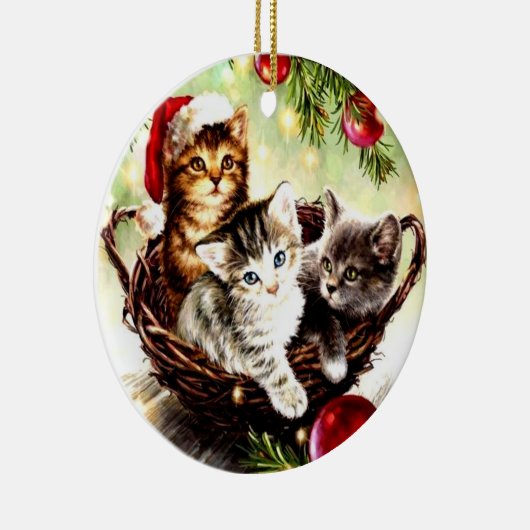 Kerstversiering - Kat Lover Keramisch Ornament (Rechts)