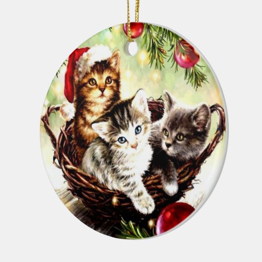 Kerstversiering - Kat Lover Keramisch Ornament (Links)