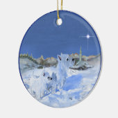 kerstversiering keramisch ornament (Links)