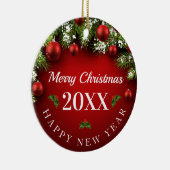 kerstversiering keramisch ornament (Rechts)