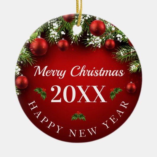 kerstversiering keramisch ornament (Voorkant)