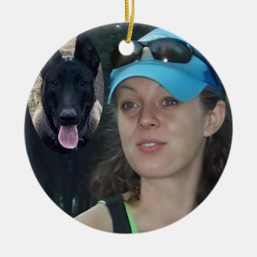 kerstversiering keramisch ornament (Voorkant)