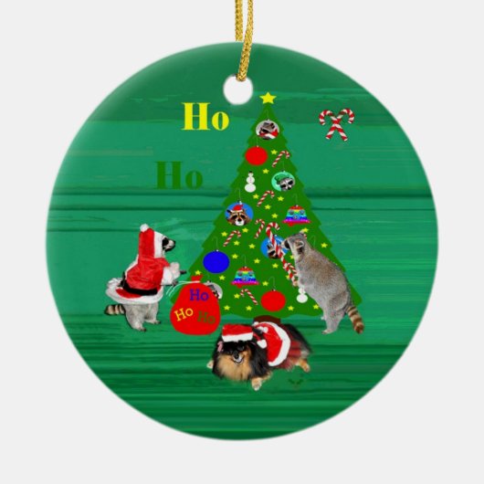 kerstversiering keramisch ornament (Voorkant)