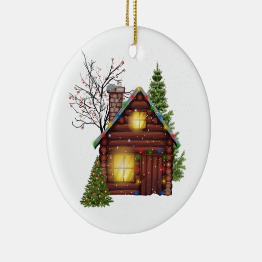 kerstversiering keramisch ornament (Rechts)