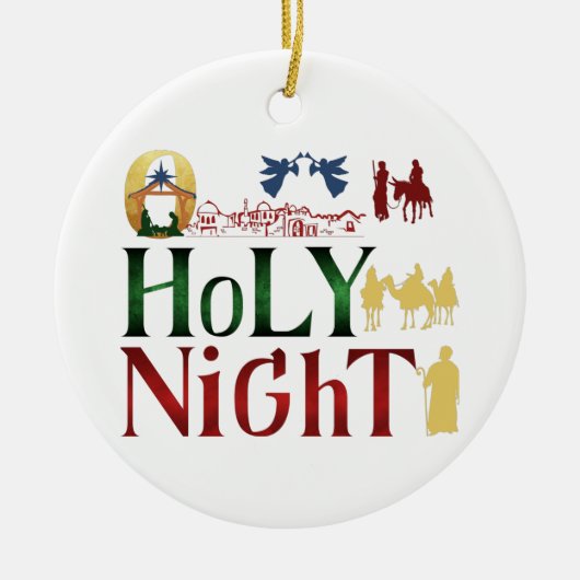 kerstversiering keramisch ornament (Voorkant)