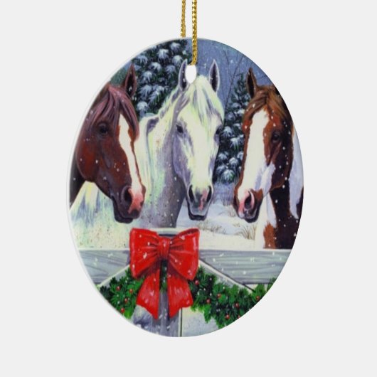 kerstversiering keramisch ornament (Rechts)