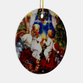 kerstversiering keramisch ornament (Rechts)