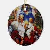 kerstversiering keramisch ornament (Links)