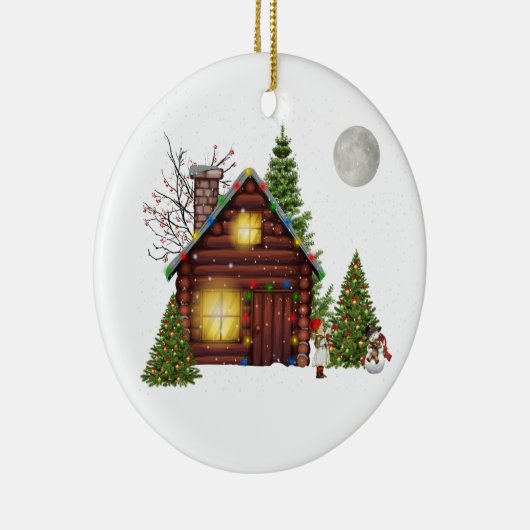 kerstversiering keramisch ornament (Rechts)