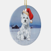 kerstversiering keramisch ornament (Rechts)