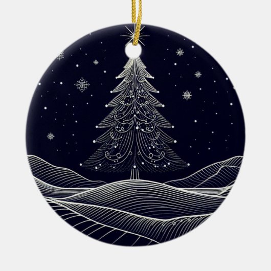 kerstversiering keramisch ornament (Voorkant)