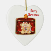 kerstversiering keramisch ornament (Rechts)